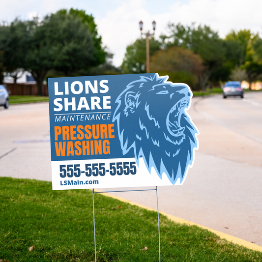 Die-Cut Yard Signs 24x24 | Single Sided