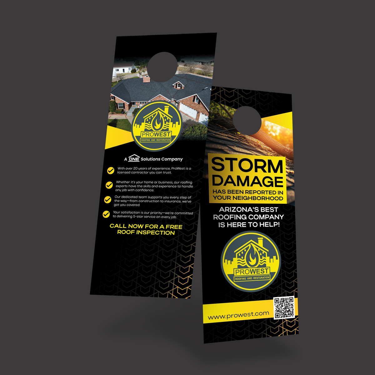 Storm Damage Door Hangers 4.25"x11" | Prowest
