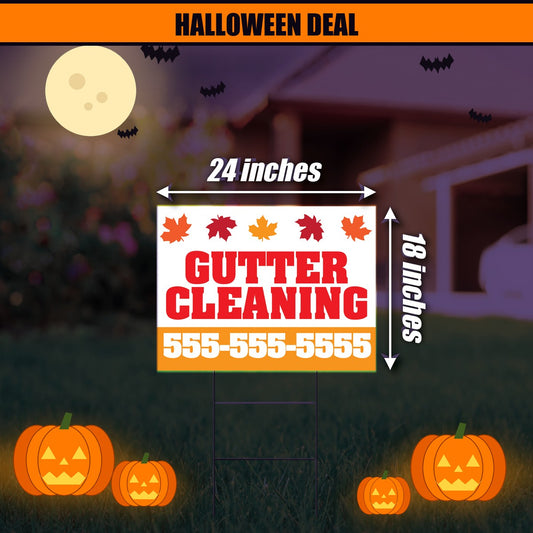 Halloween deal: custom 24x18 yard sign with jack-o'-lanterns