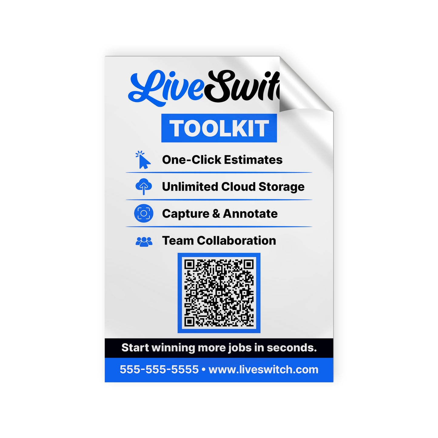 INDOOR STICKERS - RECTANGLE | LiveSwitch