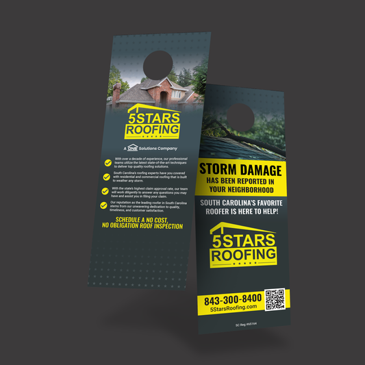 Storm Damage Door Hangers | 5Stars