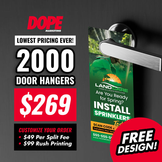 4.5 x 11 Door Hanger Deal - Free Design | Justin Nasab