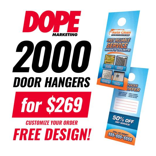 4.25"x11" DOPE DOOR HANGER SALE