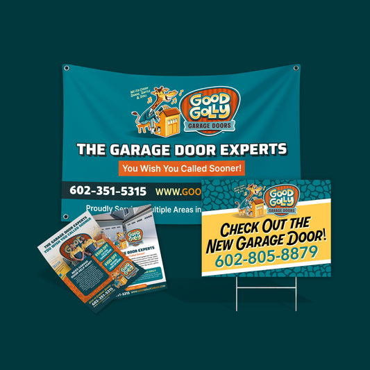 Standard Pack Bundle Deal | 20 Yard Signs, 250 Handouts, 1 Banner | Good Golly