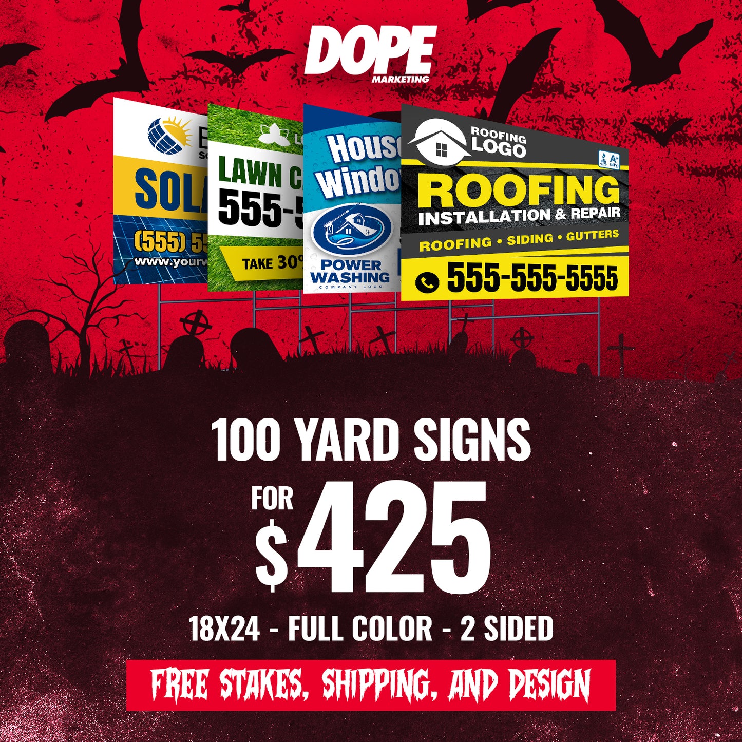 🎃The Scariest Yard Sign Deal of the Year🎃 (18x24)