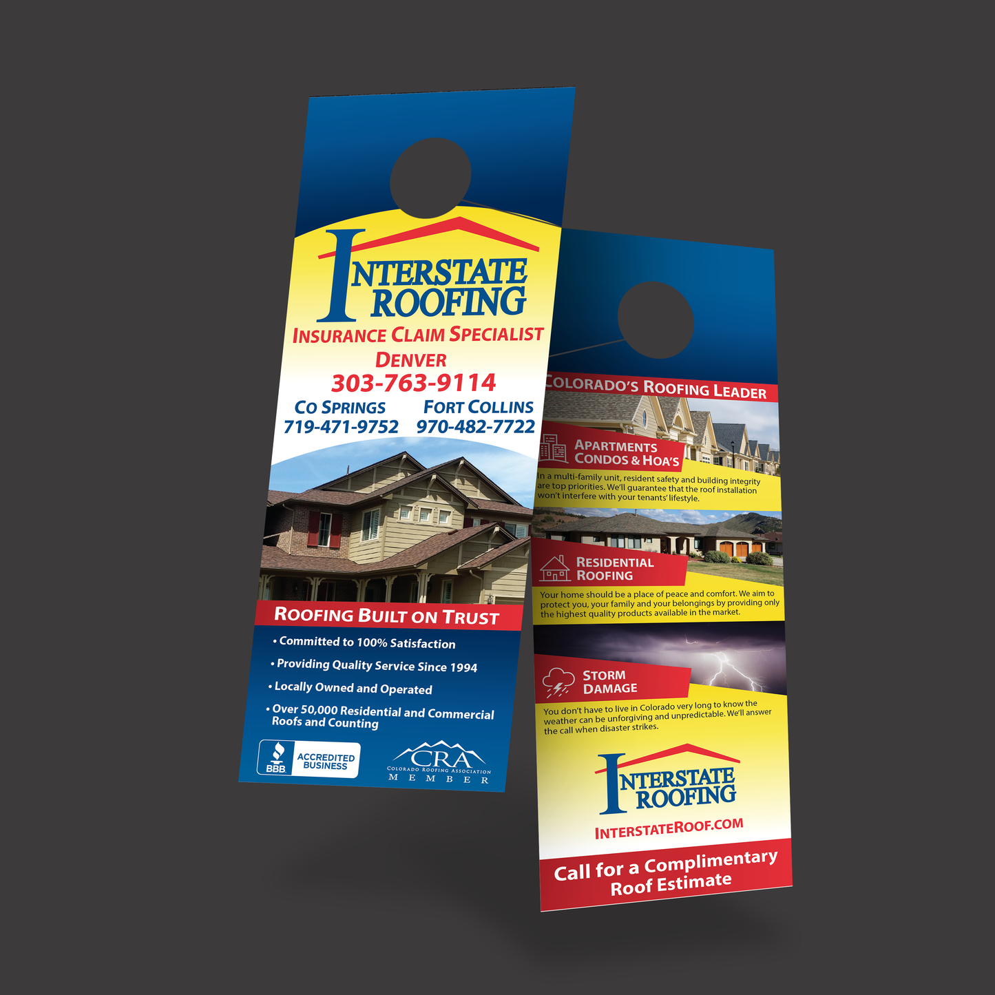 FREE INSPECTION  - DOOR HANGERS - 4.25"x11" GLOSS | Interstate
