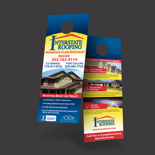 FREE INSPECTION  - DOOR HANGERS - 4.25"x11" GLOSS | Interstate
