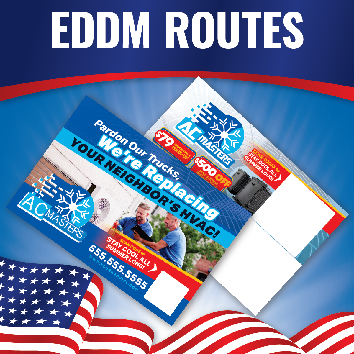EDDM POSTCARDS - $399 per route | Adam