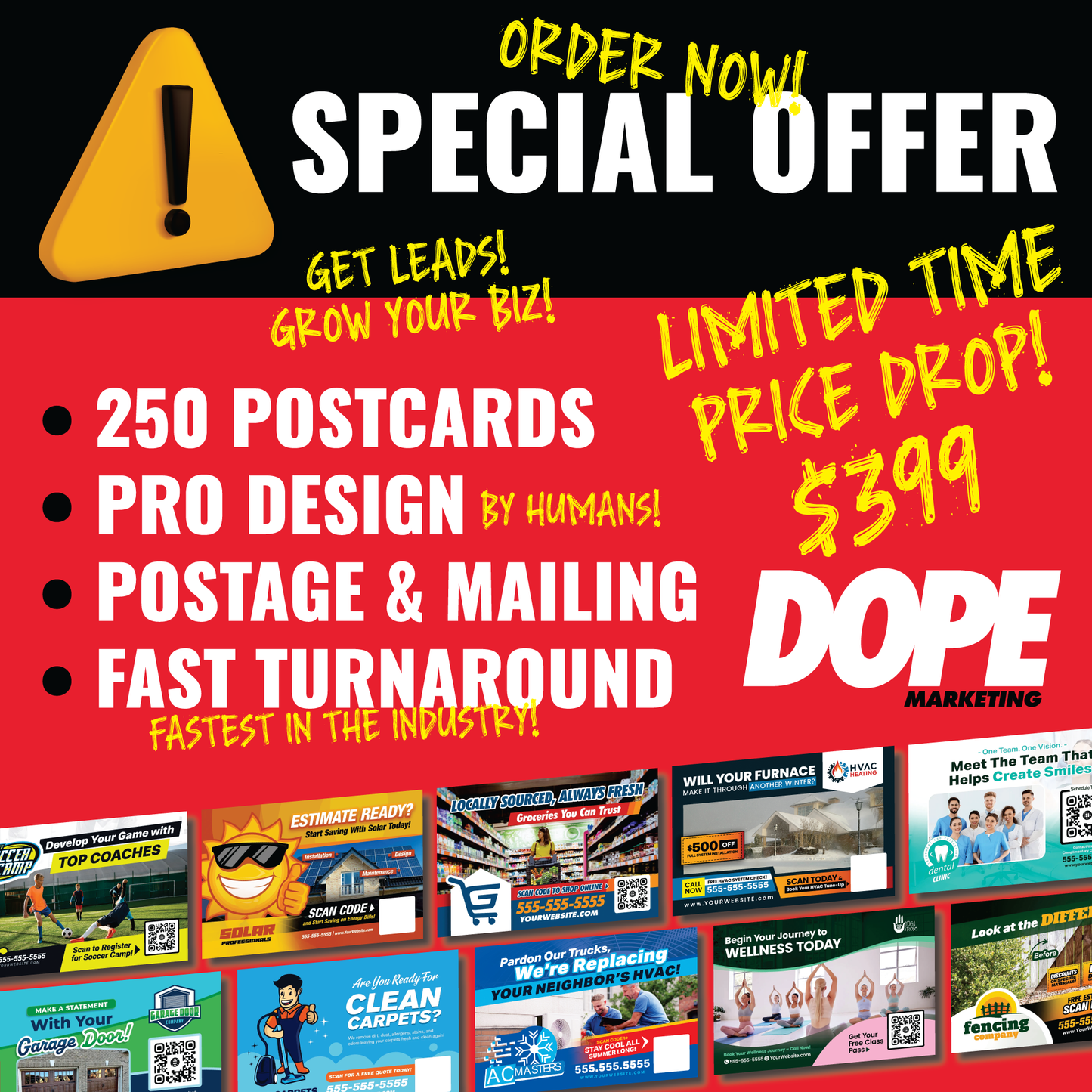 TARGETED POSTCARD PACKAGE - $399 | Riley