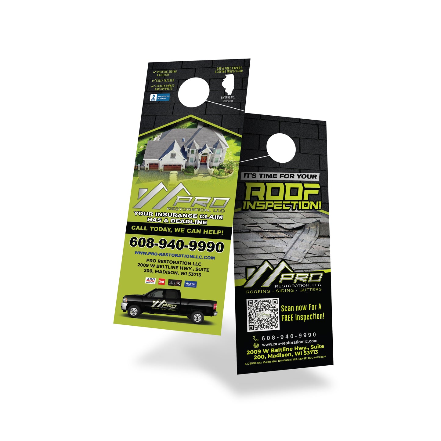 Door Hangers 4.25"x11" | Pro Restoration