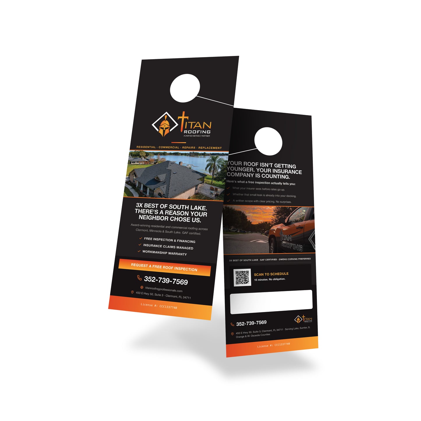 Door Hangers 4.25"x11" | Titan Roofing