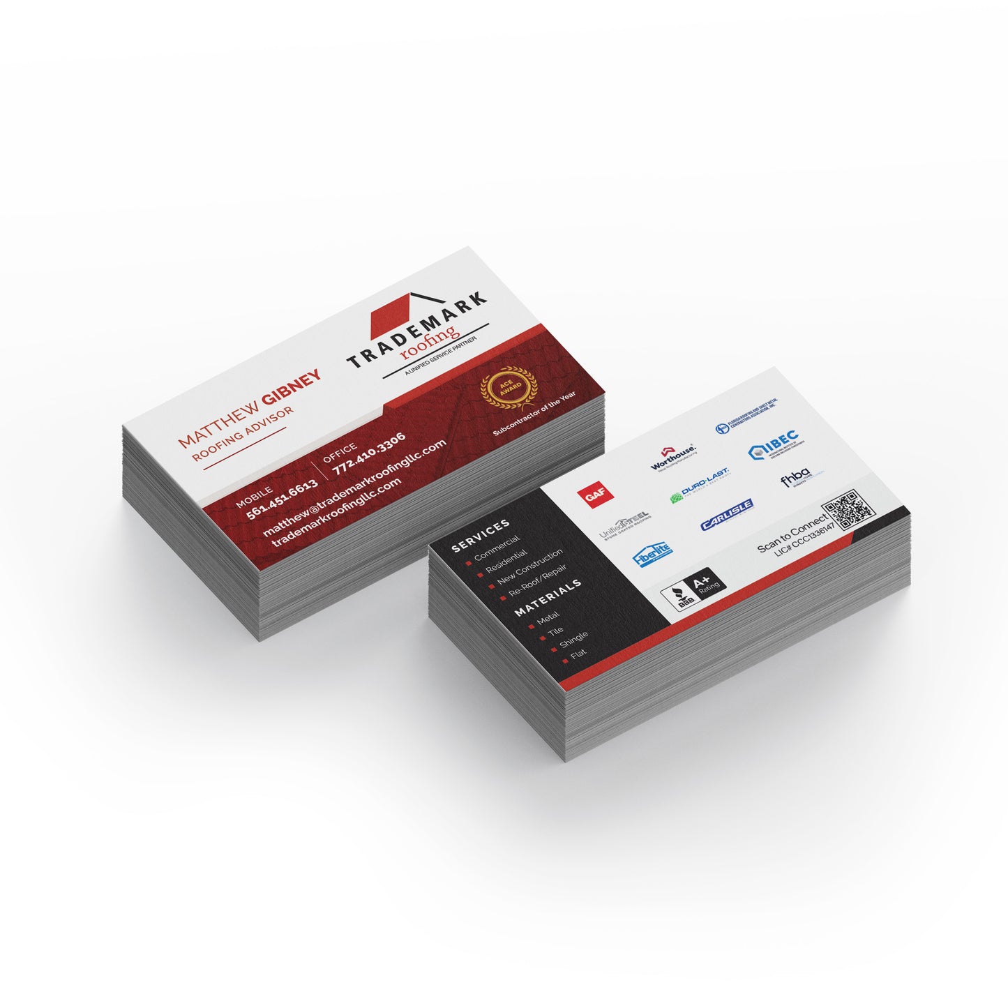 Business Cards | Trademark Roofing