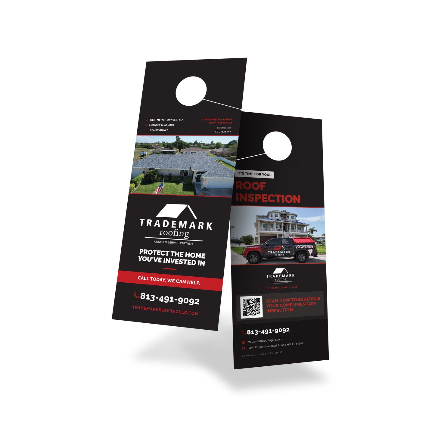 Door Hangers 4.25"x11" | Trademark Roofing