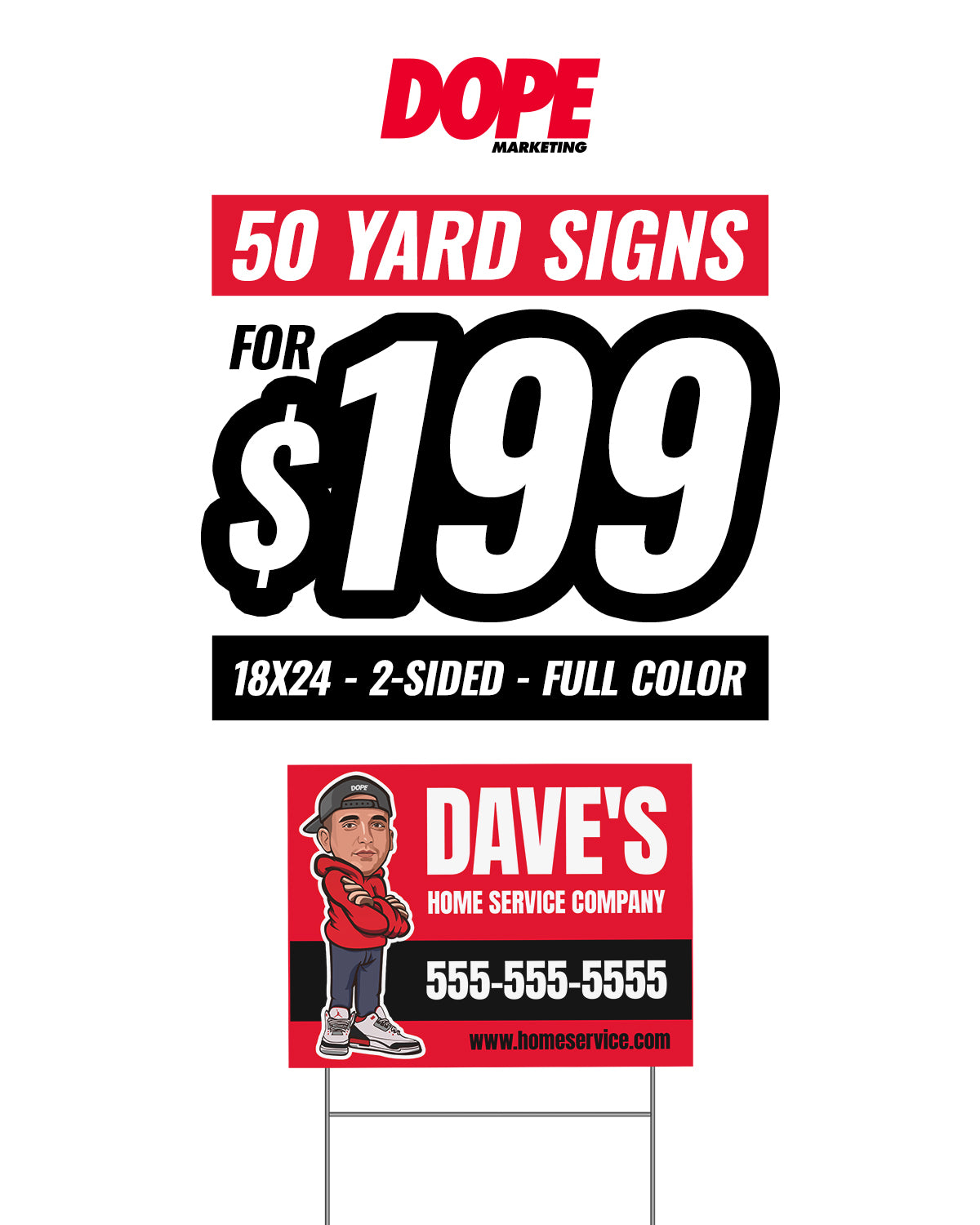 18x24 CUSTOM YARD SIGNS | BizBoosters