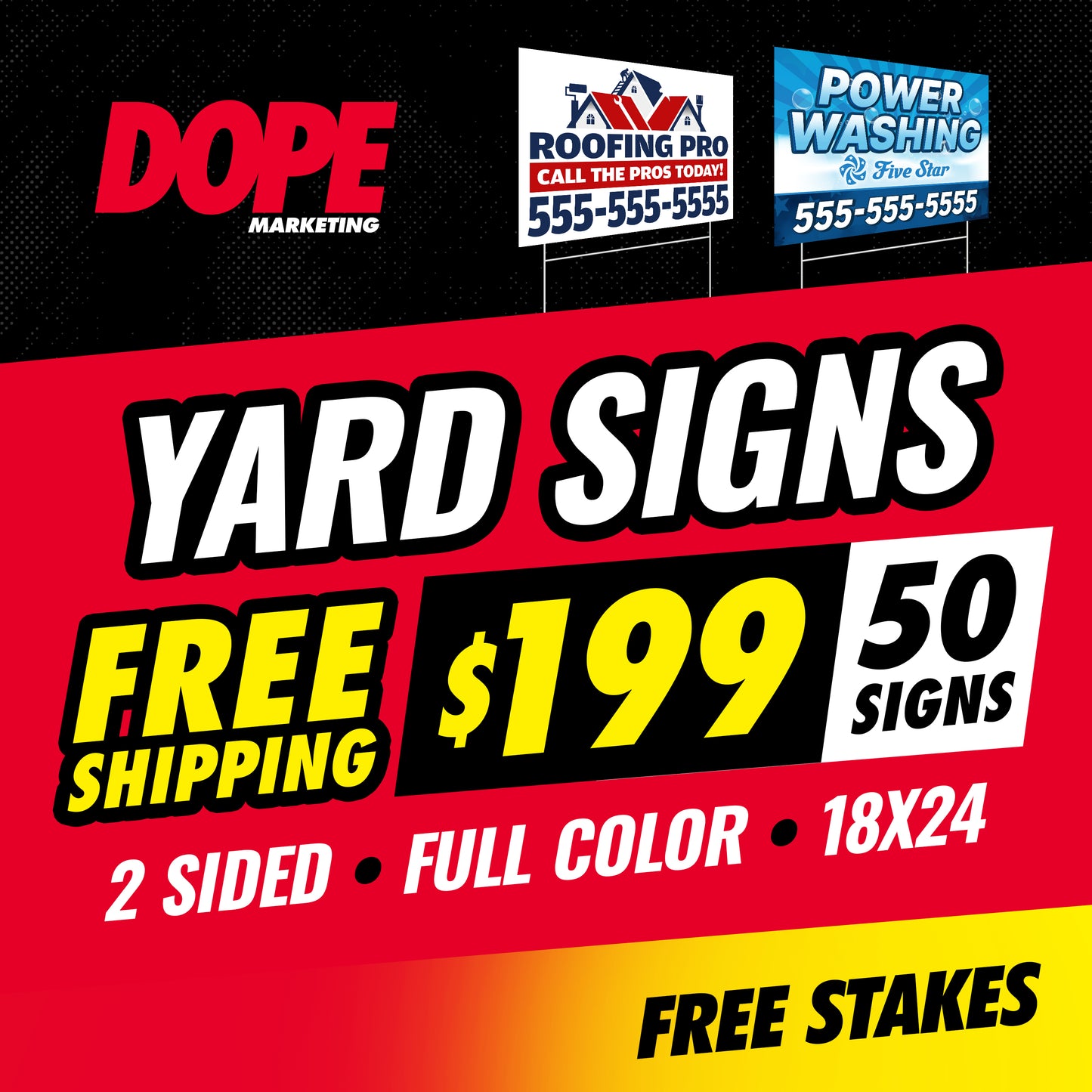 FLASH DEAL: 24X18 YARD SIGNS