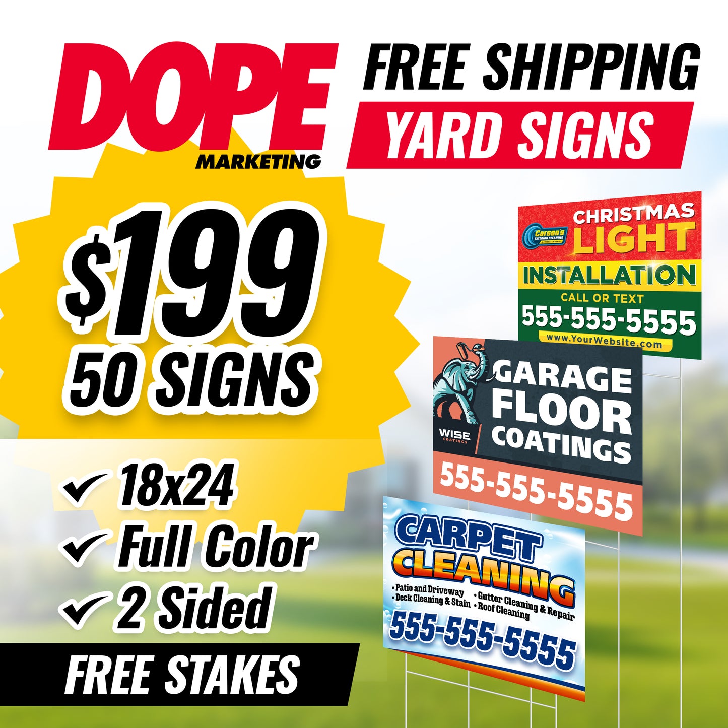 18x24 Custom Yard Signs
