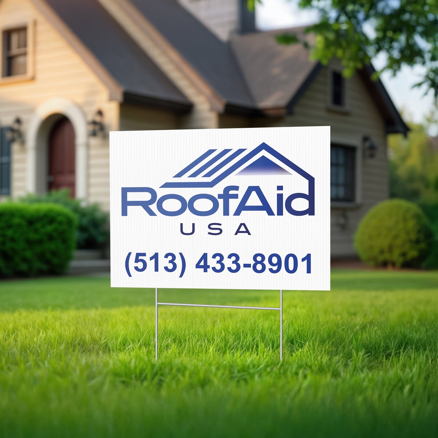 WHITE DOUBLE SIDED YARD SIGNS 18" x 24"