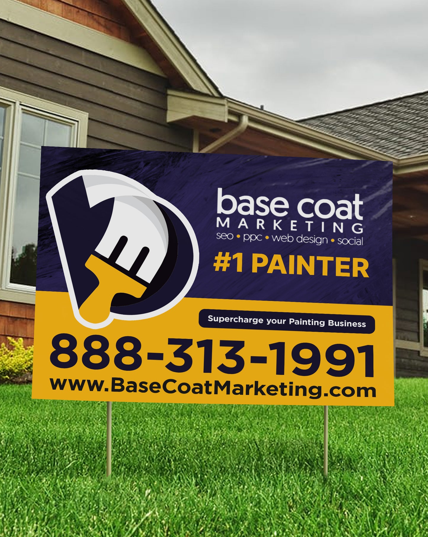 BCM Yard Signs - 18x24 | Double Sided | Free Stakes and Shipping