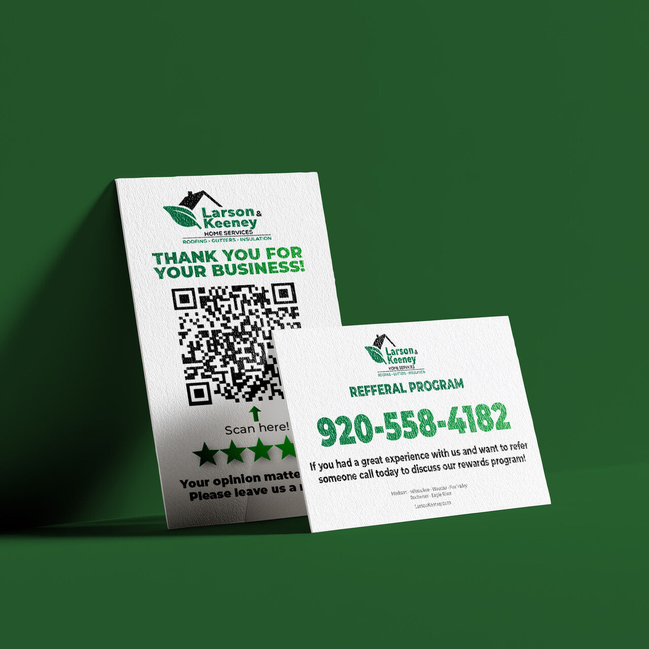 THANK YOU REFERRAL CARDS  | L&K 4"x6" HANDOUTS